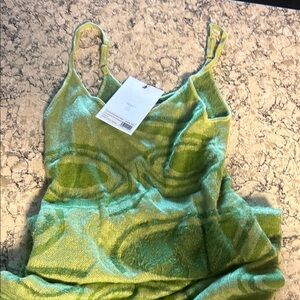 House of Sunny Green Fitted Camisole with Spaghetti Straps